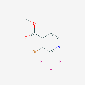 molecular formula C8H5BrF3NO2 B1409578 Methyl 3-bromo-2-(trifluoromethyl)isonicotinate CAS No. 1227594-37-7
