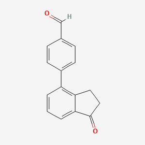 4-(1-Oxo-2,3-dihydro-inden-4-YL)benzaldehyde