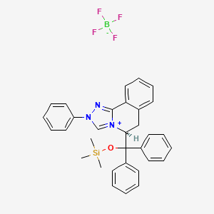 (S)-5-(Diphenyl((trimethylsilyl)oxy)methyl)-2-phenyl-5,6-dihydro-[1,2,4]triazolo[3,4-a]isoquinolin-2-ium tetrafluoroborate