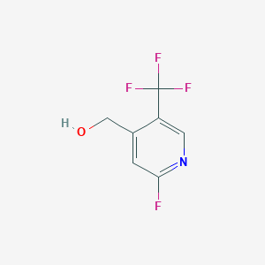 molecular formula C7H5F4NO B1409582 2-Fluoro-5-(trifluoromethyl)pyridine-4-methanol CAS No. 1227514-94-4