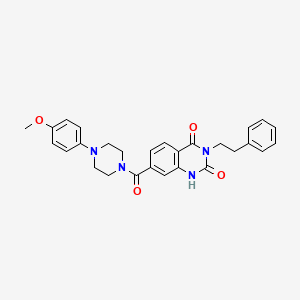 7-(4-(4-methoxyphenyl)piperazine-1-carbonyl)-3-phenethylquinazoline-2,4(1H,3H)-dione