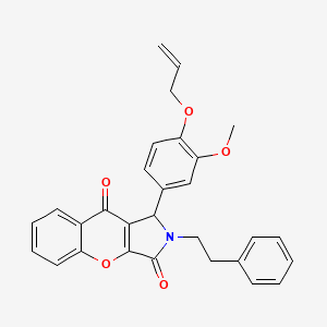 1-[3-Methoxy-4-(prop-2-en-1-yloxy)phenyl]-2-(2-phenylethyl)-1,2-dihydrochromeno[2,3-c]pyrrole-3,9-dione