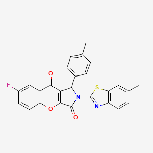 7-Fluoro-2-(6-methyl-1,3-benzothiazol-2-yl)-1-(4-methylphenyl)-1,2-dihydrochromeno[2,3-c]pyrrole-3,9-dione