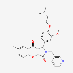 1-[3-Methoxy-4-(3-methylbutoxy)phenyl]-7-methyl-2-(pyridin-3-ylmethyl)-1,2-dihydrochromeno[2,3-c]pyrrole-3,9-dione