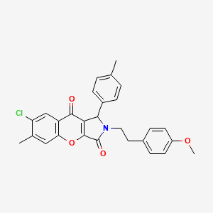 7-Chloro-2-[2-(4-methoxyphenyl)ethyl]-6-methyl-1-(4-methylphenyl)-1,2-dihydrochromeno[2,3-c]pyrrole-3,9-dione