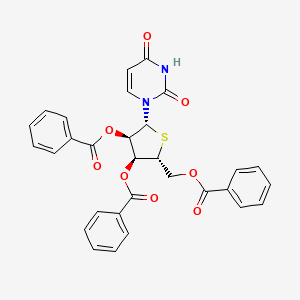 [(2R,3S,4R,5R)-3,4-dibenzoyloxy-5-(2,4-dioxopyrimidin-1-yl)thiolan-2-yl]methyl benzoate