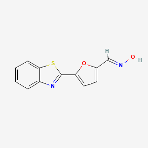 molecular formula C12H8N2O2S B14095922 (E)-1-[5-(1,3-benzothiazol-2-yl)furan-2-yl]-N-hydroxymethanimine 