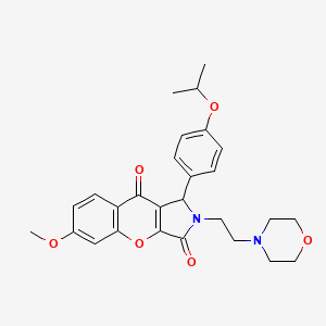 6-Methoxy-2-[2-(morpholin-4-yl)ethyl]-1-[4-(propan-2-yloxy)phenyl]-1,2-dihydrochromeno[2,3-c]pyrrole-3,9-dione