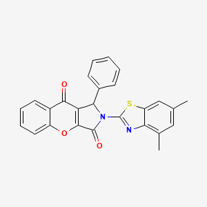 2-(4,6-Dimethyl-1,3-benzothiazol-2-yl)-1-phenyl-1,2-dihydrochromeno[2,3-c]pyrrole-3,9-dione