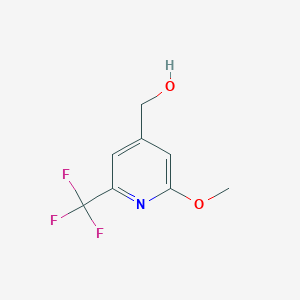 molecular formula C8H8F3NO2 B1409597 2-Methoxy-6-(trifluoromethyl)pyridine-4-methanol CAS No. 1227603-82-8