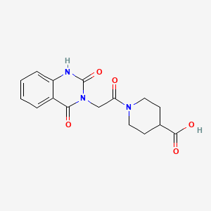 molecular formula C16H17N3O5 B14096005 1-[(2-hydroxy-4-oxoquinazolin-3(4H)-yl)acetyl]piperidine-4-carboxylic acid 