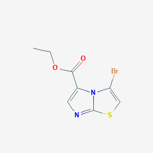 molecular formula C8H7BrN2O2S B1409602 Ethyl 3-bromoimidazo[2,1-b]thiazole-5-carboxylate CAS No. 1289270-27-4