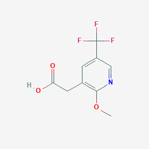 molecular formula C9H8F3NO3 B1409603 2-Methoxy-5-(trifluoromethyl)pyridine-3-acetic acid CAS No. 1228897-90-2