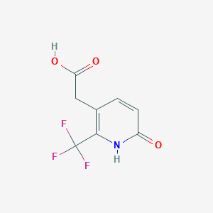 molecular formula C8H6F3NO3 B1409605 6-Hydroxy-2-(trifluoromethyl)pyridine-3-acetic acid CAS No. 1227514-38-6