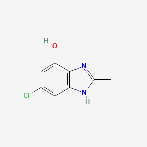 molecular formula C8H7ClN2O B1409609 6-氯-2-甲基-1H-苯并[d]咪唑-4-醇 CAS No. 1395040-91-1