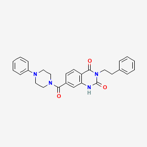 3-phenethyl-7-(4-phenylpiperazine-1-carbonyl)quinazoline-2,4(1H,3H)-dione