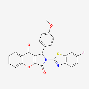 molecular formula C25H15FN2O4S B14096096 2-(6-Fluoro-1,3-benzothiazol-2-yl)-1-(4-methoxyphenyl)-1,2-dihydrochromeno[2,3-c]pyrrole-3,9-dione 