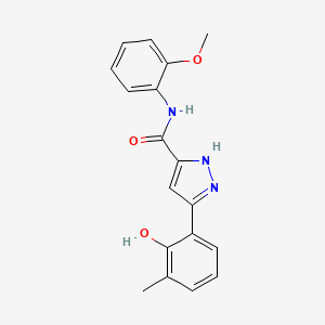 5-(2-hydroxy-3-methylphenyl)-N-(2-methoxyphenyl)-1H-pyrazole-3-carboxamide