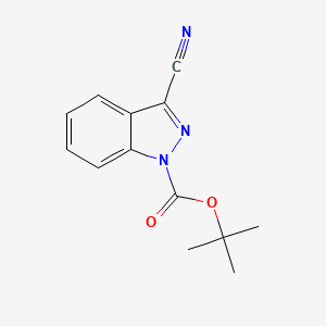 molecular formula C13H13N3O2 B1409610 tert-Butyl 3-cyano-1H-indazole-1-carboxylate CAS No. 1337881-54-5