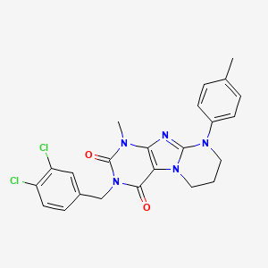 3-(3,4-dichlorobenzyl)-1-methyl-9-(4-methylphenyl)-6,7,8,9-tetrahydropyrimido[2,1-f]purine-2,4(1H,3H)-dione