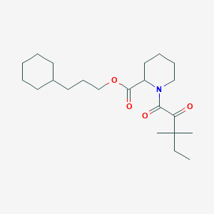 3-cyclohexylpropyl 1-(3,3-dimethyl-2-oxopentanoyl)piperidine-2-carboxylate