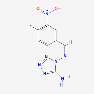 N~1~-[(Z)-(4-methyl-3-nitrophenyl)methylidene]-1H-tetrazole-1,5-diamine