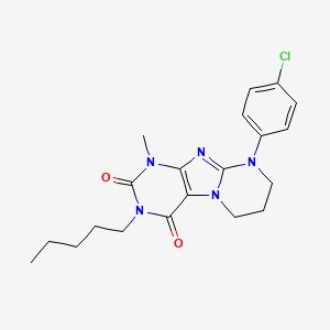 9-(4-chlorophenyl)-1-methyl-3-pentyl-7,8-dihydro-6H-purino[7,8-a]pyrimidine-2,4-dione