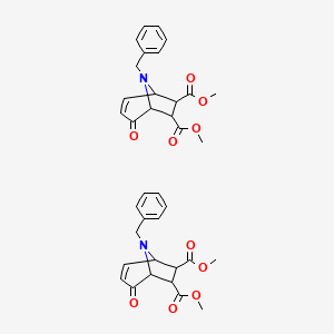 molecular formula C36H38N2O10 B14096151 (1R,5R,6R,7S)-rel-4-Oxo-8-(phenylmethyl)-8-azabicyclo[3.2.1]oct-2-ene-6,7-dicarboxylicacid6,7-dimethylester 