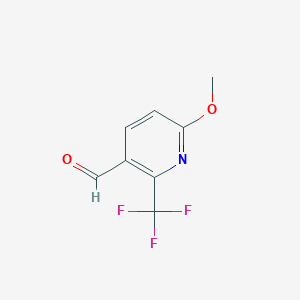 molecular formula C8H6F3NO2 B1409616 6-Methoxy-2-(trifluoromethyl)nicotinaldehyde CAS No. 1211588-51-0