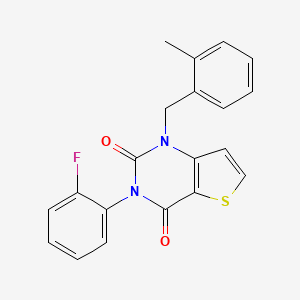 molecular formula C20H15FN2O2S B14096165 3-(2-fluorophenyl)-1-(2-methylbenzyl)thieno[3,2-d]pyrimidine-2,4(1H,3H)-dione 