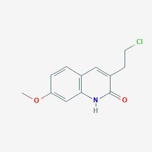 molecular formula C12H12ClNO2 B14096175 3-(2-chloroethyl)-7-methoxyquinolin-2(1H)-one 