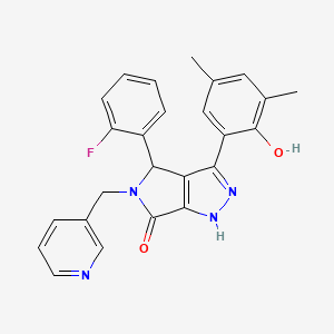 4-(2-fluorophenyl)-3-(2-hydroxy-3,5-dimethylphenyl)-5-(pyridin-3-ylmethyl)-4,5-dihydropyrrolo[3,4-c]pyrazol-6(2H)-one