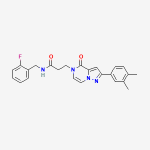 3-[2-(3,4-dimethylphenyl)-4-oxopyrazolo[1,5-a]pyrazin-5(4H)-yl]-N-(2-fluorobenzyl)propanamide