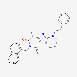 1-methyl-3-(naphthalen-1-ylmethyl)-9-(2-phenylethyl)-6,7,8,9-tetrahydropyrimido[2,1-f]purine-2,4(1H,3H)-dione