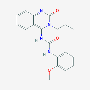 (E)-1-(2-methoxyphenyl)-3-(2-oxo-3-propyl-2,3-dihydroquinazolin-4(1H)-ylidene)urea