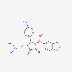 1-[2-(diethylamino)ethyl]-5-[4-(dimethylamino)phenyl]-4-[hydroxy-(2-methyl-2,3-dihydro-1-benzofuran-5-yl)methylidene]pyrrolidine-2,3-dione