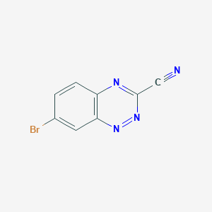 molecular formula C8H3BrN4 B14096238 7-Bromo-1,2,4-benzotriazine-3-carbonitrile 