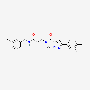 molecular formula C25H26N4O2 B14096241 3-[2-(3,4-dimethylphenyl)-4-oxopyrazolo[1,5-a]pyrazin-5(4H)-yl]-N-(3-methylbenzyl)propanamide 