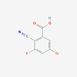 molecular formula C8H3BrFNO2 B1409632 5-Bromo-2-cyano-3-fluorobenzoic acid CAS No. 1805523-28-7