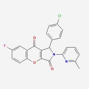 1-(4-Chlorophenyl)-7-fluoro-2-(6-methylpyridin-2-yl)-1,2-dihydrochromeno[2,3-c]pyrrole-3,9-dione