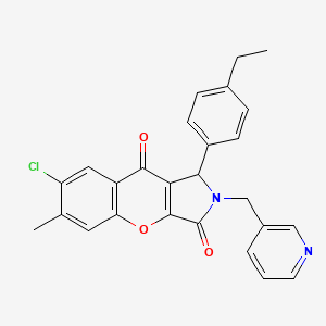 7-Chloro-1-(4-ethylphenyl)-6-methyl-2-(pyridin-3-ylmethyl)-1,2-dihydrochromeno[2,3-c]pyrrole-3,9-dione