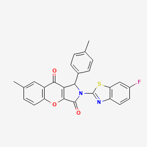 2-(6-Fluoro-1,3-benzothiazol-2-yl)-7-methyl-1-(4-methylphenyl)-1,2-dihydrochromeno[2,3-c]pyrrole-3,9-dione