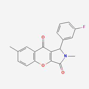 1-(3-Fluorophenyl)-2,7-dimethyl-1,2-dihydrochromeno[2,3-c]pyrrole-3,9-dione