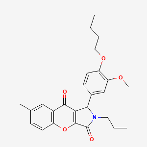 1-(4-Butoxy-3-methoxyphenyl)-7-methyl-2-propyl-1,2-dihydrochromeno[2,3-c]pyrrole-3,9-dione