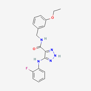 N-(3-ethoxybenzyl)-5-((2-fluorophenyl)amino)-1H-1,2,3-triazole-4-carboxamide