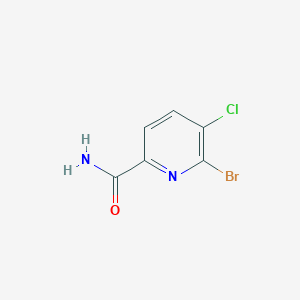 molecular formula C6H4BrClN2O B1409641 6-Bromo-5-chloropicolinamide CAS No. 1805577-11-0