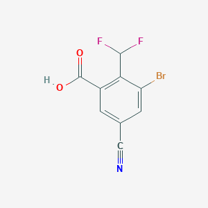 3-Bromo-5-cyano-2-(difluoromethyl)benzoic acid