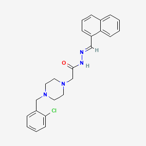 2-[4-(2-chlorobenzyl)piperazin-1-yl]-N'-[(E)-naphthalen-1-ylmethylidene]acetohydrazide