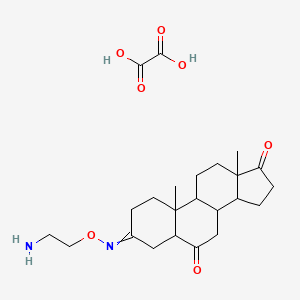 3-(2-aminoethoxyimino)-10,13-dimethyl-1,2,4,5,7,8,9,11,12,14,15,16-dodecahydrocyclopenta[a]phenanthrene-6,17-dione;oxalic acid