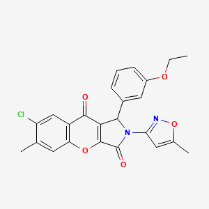 7-Chloro-1-(3-ethoxyphenyl)-6-methyl-2-(5-methyl-1,2-oxazol-3-yl)-1,2-dihydrochromeno[2,3-c]pyrrole-3,9-dione